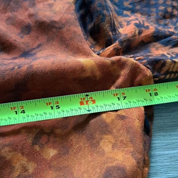 Soft Sorroundings Venetian Batik Patterned Boho Midi Dress Orange Size 4 NWT - Picture 11 of 17